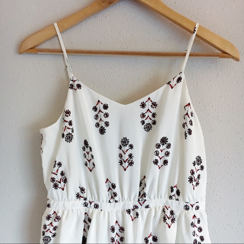 Madewell Ivory Silk Sandstar Vine Floral Dress - Picture 4 of 8